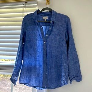 Jcrew perfect fit 100% linen button down